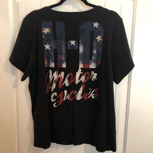 Harley Davidson Ladies Black Shirt with rhinestones size 3W